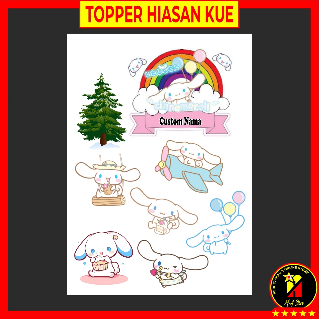 

Topper Cinnamoroll Cinamoroll Hiasan Kue Cake Ulang tahun Bahan Kertas Foto Kualitas Glossy