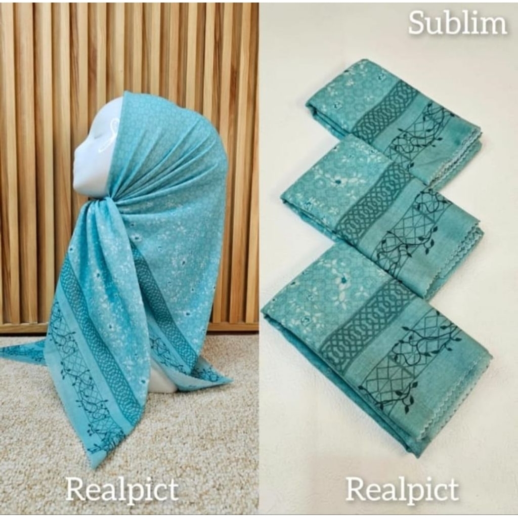KERUDUNG SEGI EMPAT HIJAB MOTIF BUNGA KECIL TOSCA