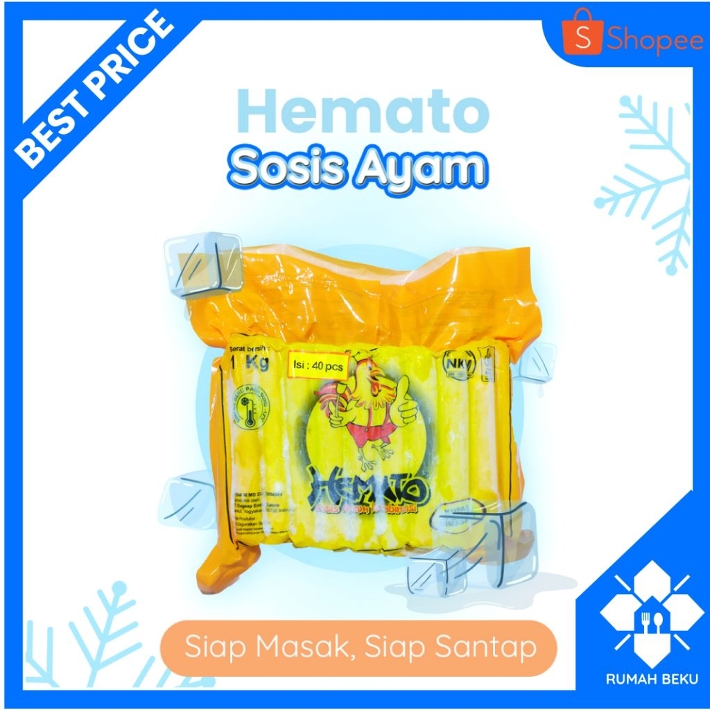 

Sosis Ayam dan Sapi Siap Goreng - Tidak Keras & Berasa Dagingnya - 1000gr | Rumah Beku