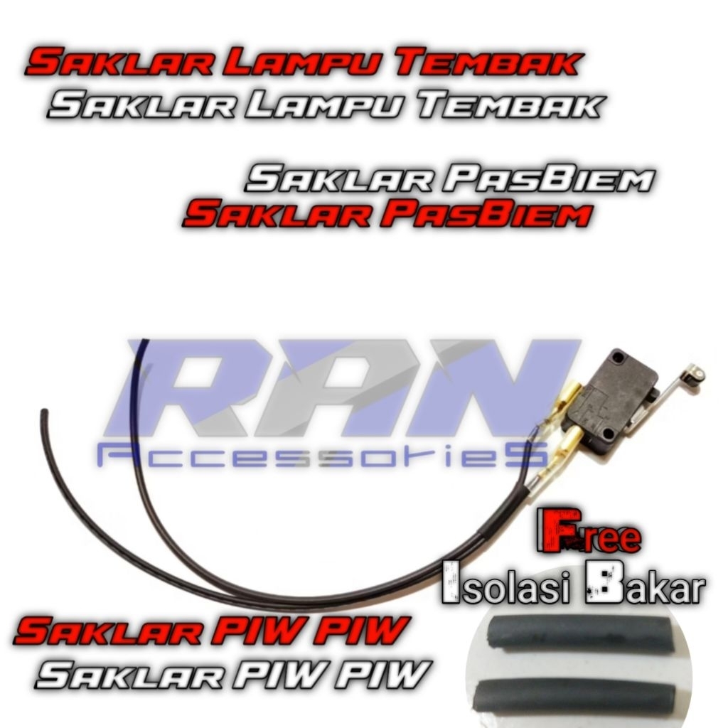 Saklar Tembak Piw piw / Saklar Lampu Dim ngedim / Sakelar Tembak Microswitch