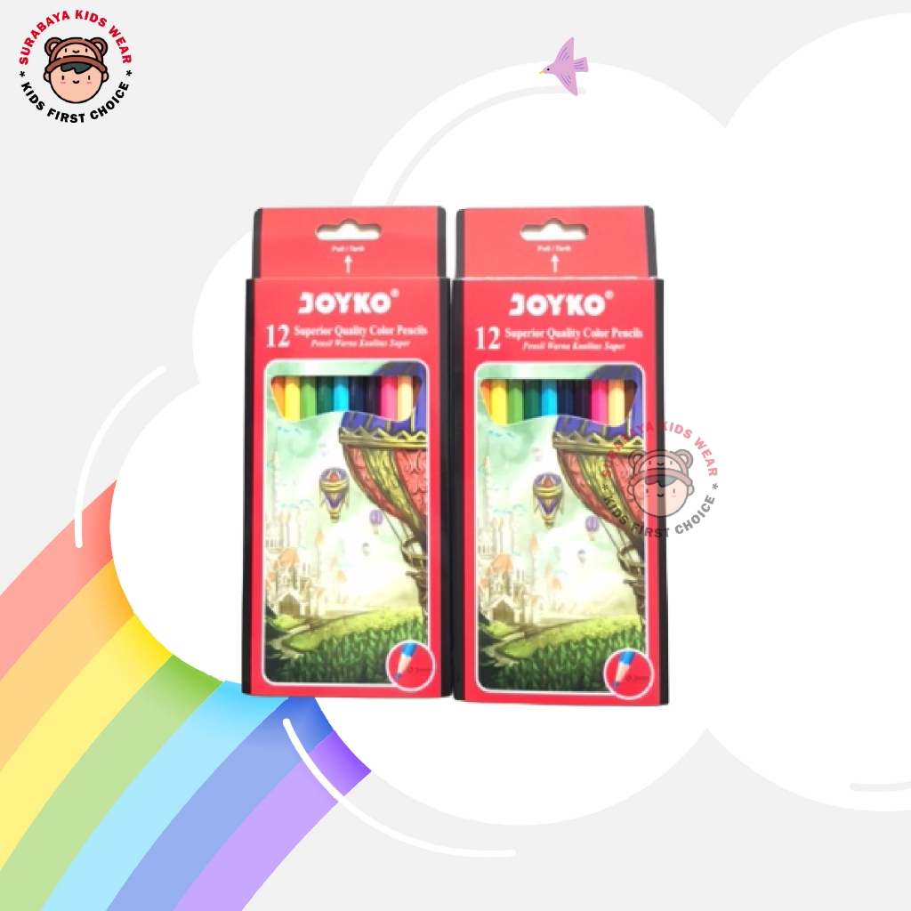 

Pensil Warna / Pensil Mewarnai Joyko Isi 12 Perlengkapan Sekolah
