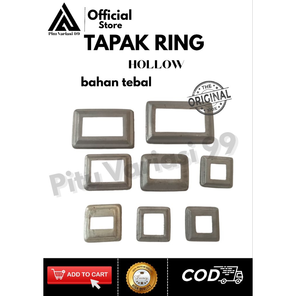 tapak ring hollow besi berbagai macam ukuran