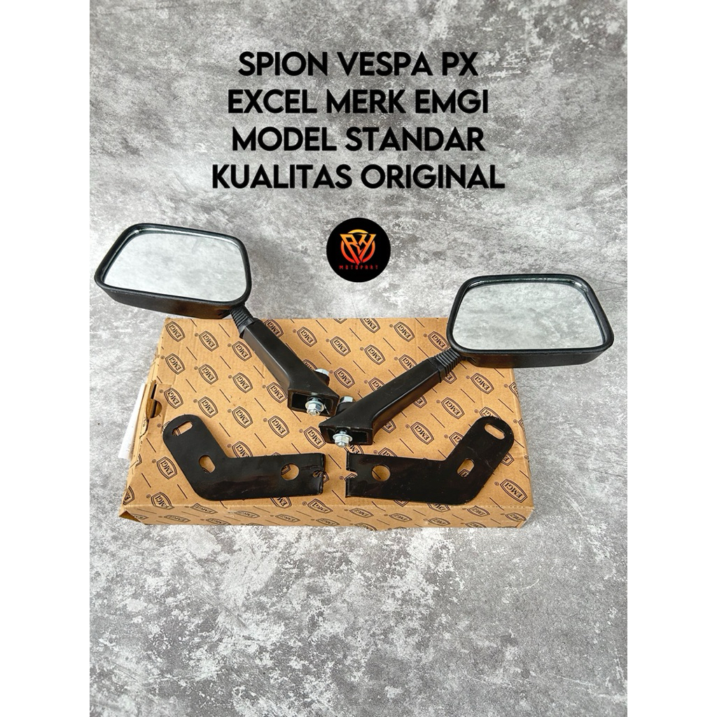 Spion Vespa PX Excel Merk EMGI Model Standar Kualitas Ori