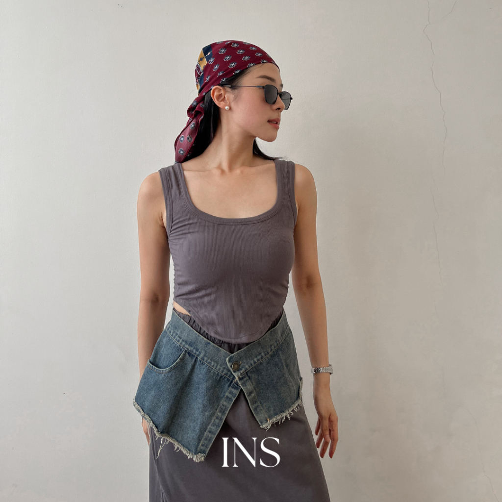 [WEARING INS] Chelsea Tank - Tanktop Wanita Knit Oval Tank - Simple Inner Tanktop