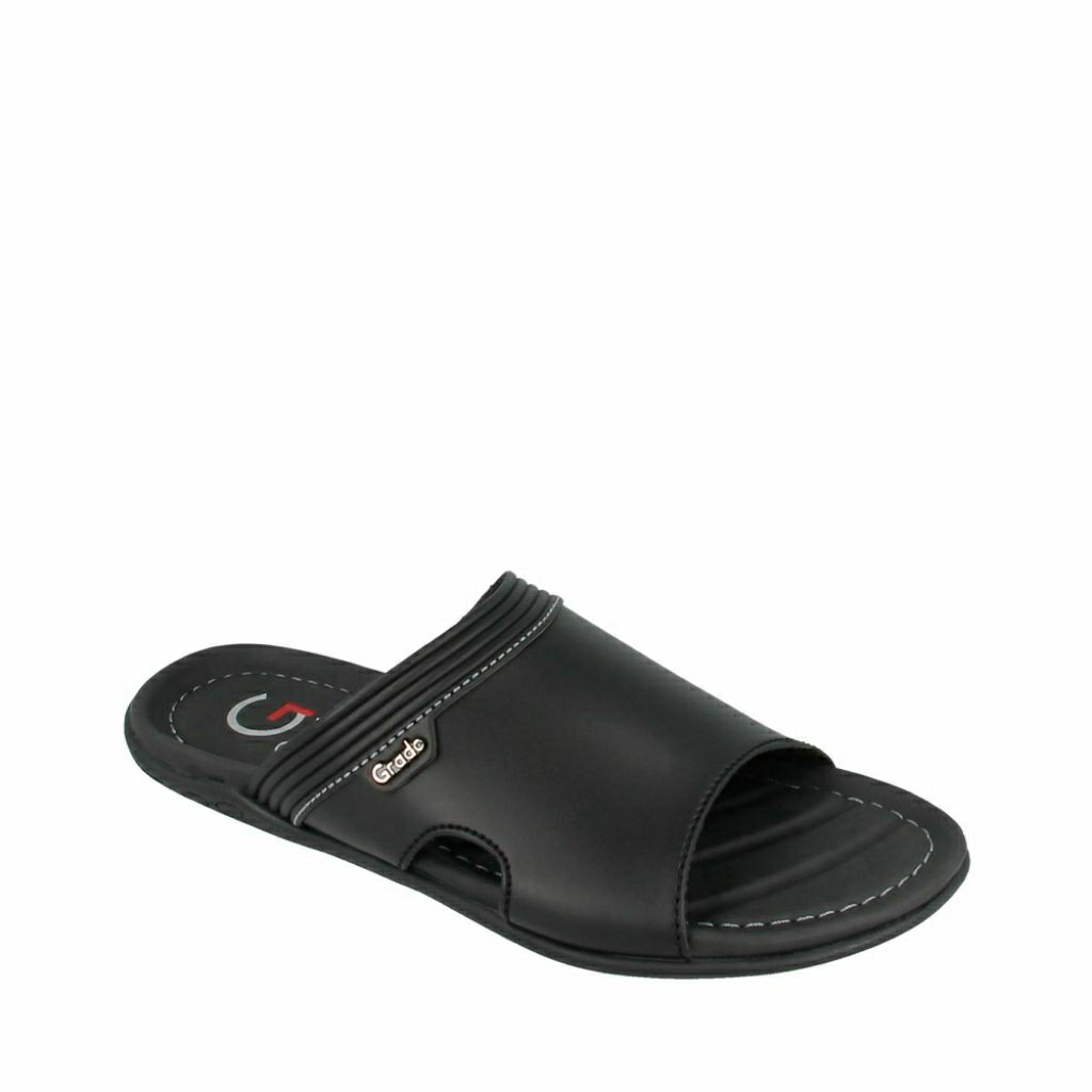 Grado by Pakalolo G1053B Sandal Pria Casual Slip On Slide Black Hitam
