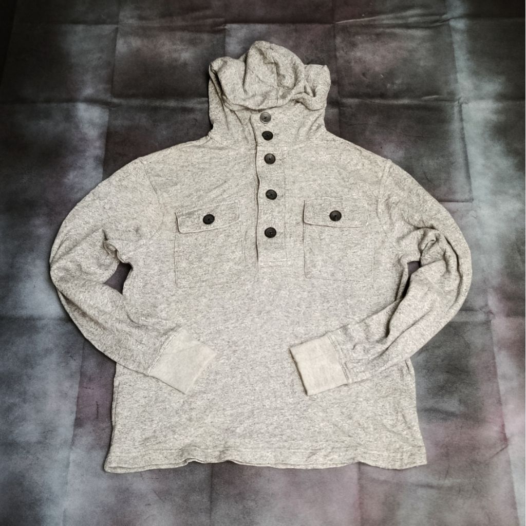 BANANA REPUBLIC Hoodie muscle sweater model kancing merk Banana Republic size S