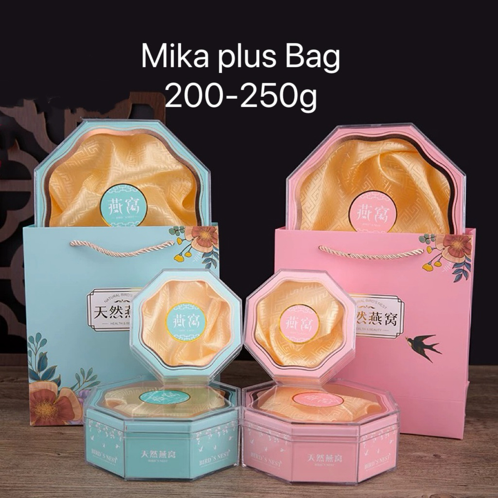 

Birdnest gift box MIKA 200g PLUS BAG 燕窝盒体手袋 Box walet mika bag