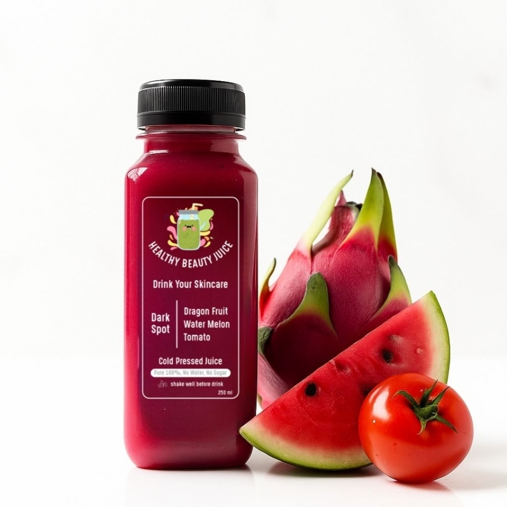 

Cold Pressed Juice Dark Spot Series Jus buah Sehat Jus kecantikan Skincaredrink