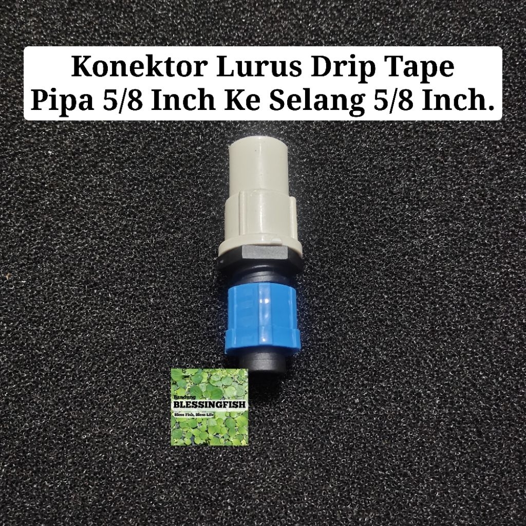 Konektor Lurus Drip Tape Pipa 5/8 Inch Ke Selang 5/8 Inch Filtrasi Aquarium Sambungan Lurus Pipa 5/8