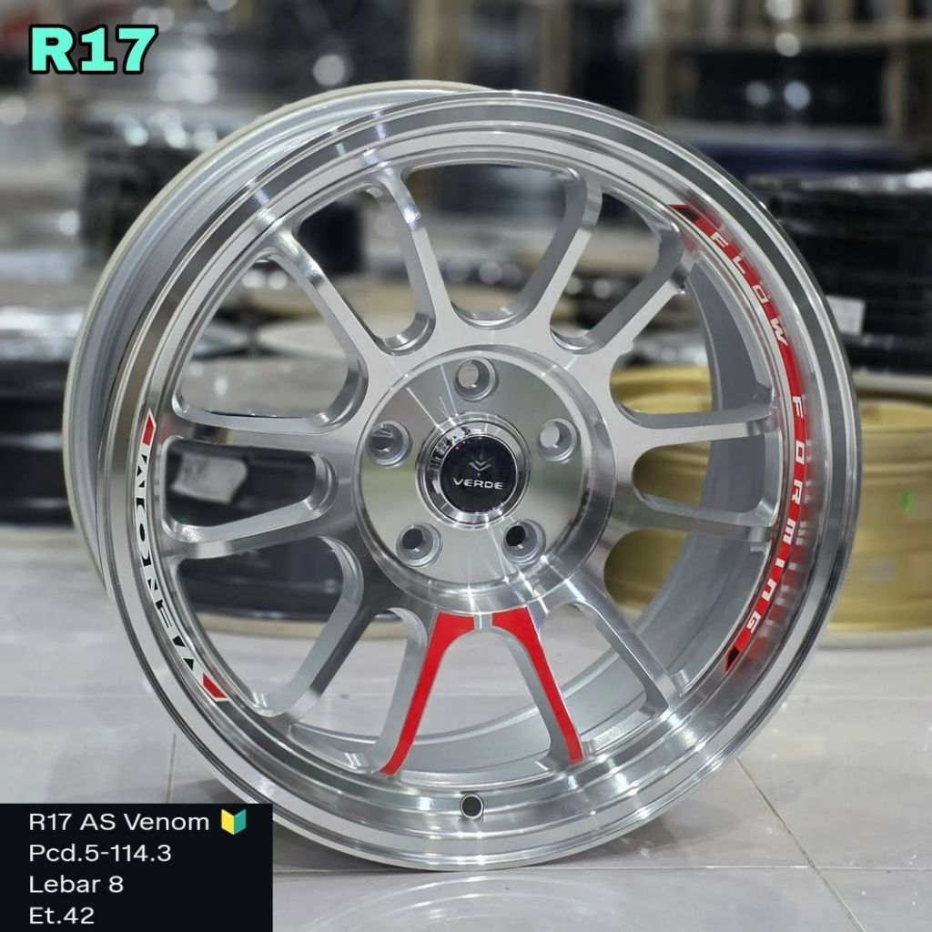 velg racing venom ring 17 lebar 8 et42 untuk innova ertiga terios xpander hrv civic crv camry