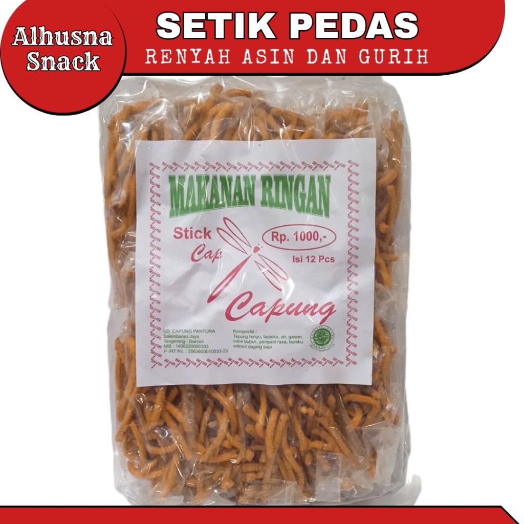 

Snack Setik Pedas Asin Gurih-Alhusna snack