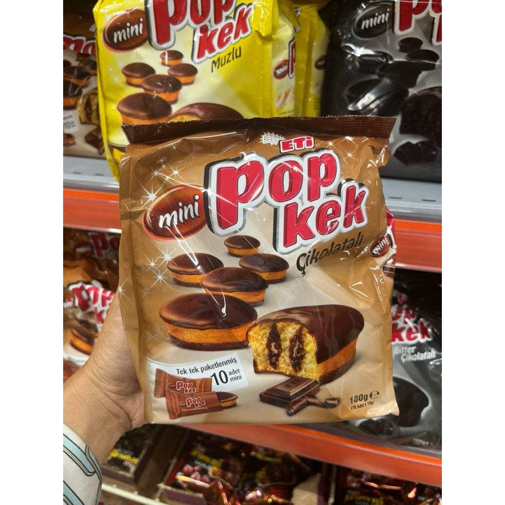 

ETİ Pop Kek – Kue Lembut Isi Krim | 180 gram 1 pack isi 10 pcs