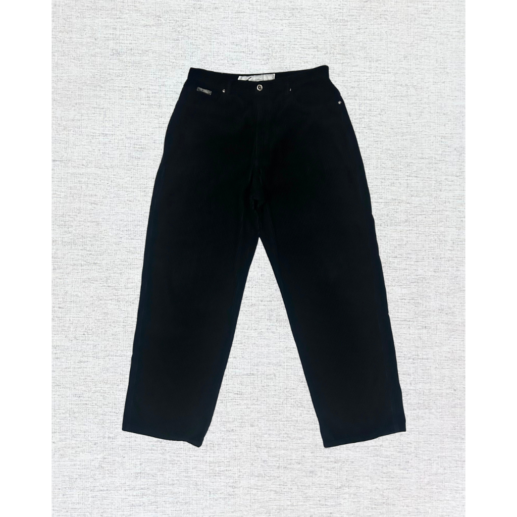 Black Oversize Karl Kani Puffer celana corduroy