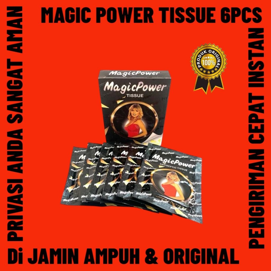 Tissue Magic Power Classic Tisu Magic Hitam 6 Sachet Original