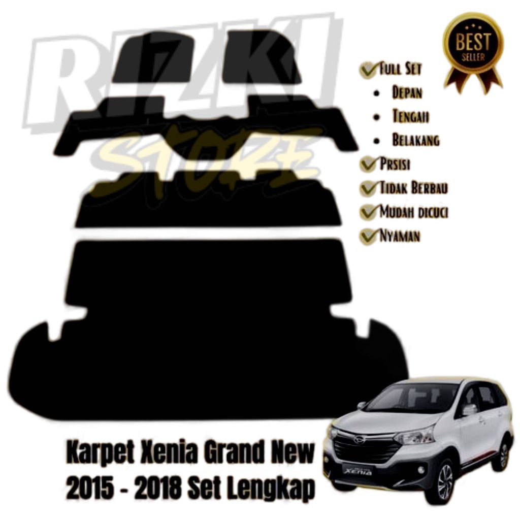 Karpet Mobil Grand Xenia 2016 2017 2018 | Fullset 3 Baris + Bagasi