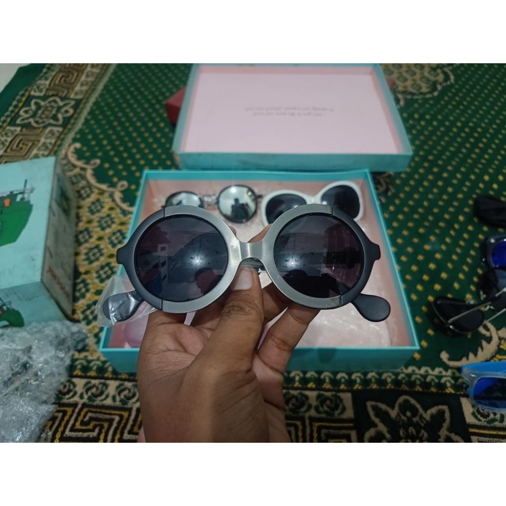 Kacamata Sunglasses Kacamata Hitam Kacamata Bulat Kacamata Pria Kacamata Wanita Kacamata Unisex Kaca