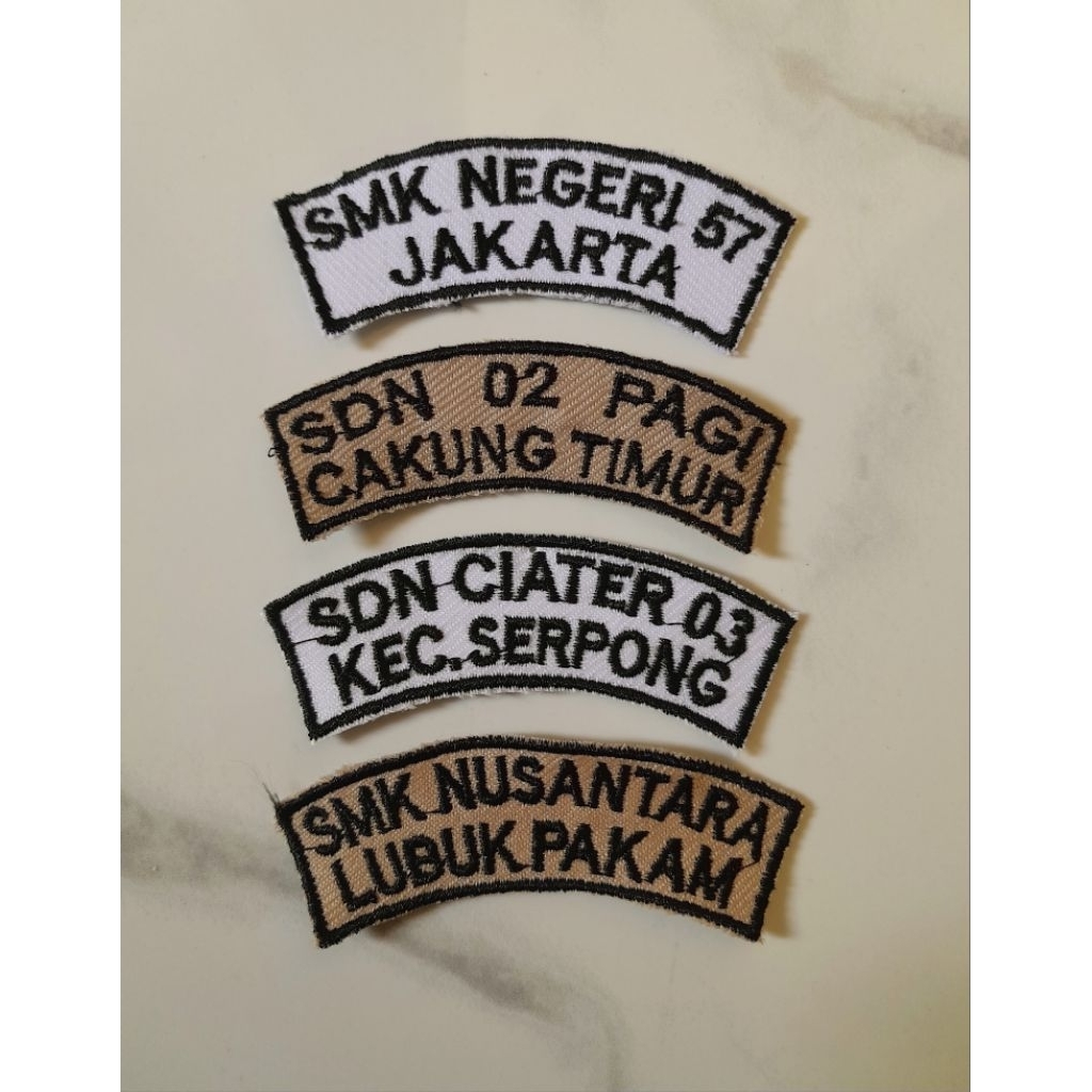 Bordir Lokasi Sekolah, Bet Sekolah, Lokasi Sekolah Custom