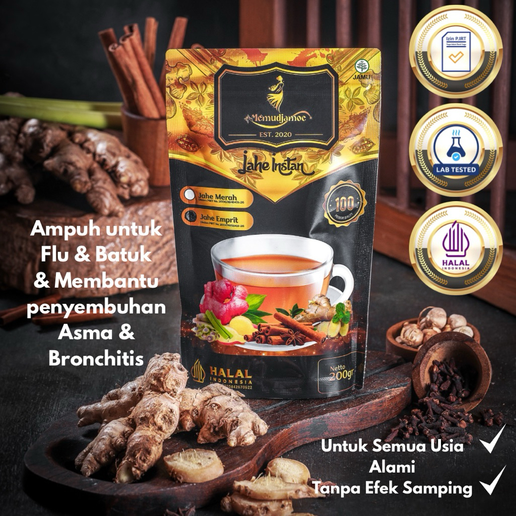 

Jahe Emprit Bubuk (Murni 100%) Obat Alami Batuk & Flu Berat / Radang Tenggorokan / TBC / Asma / Migrain
