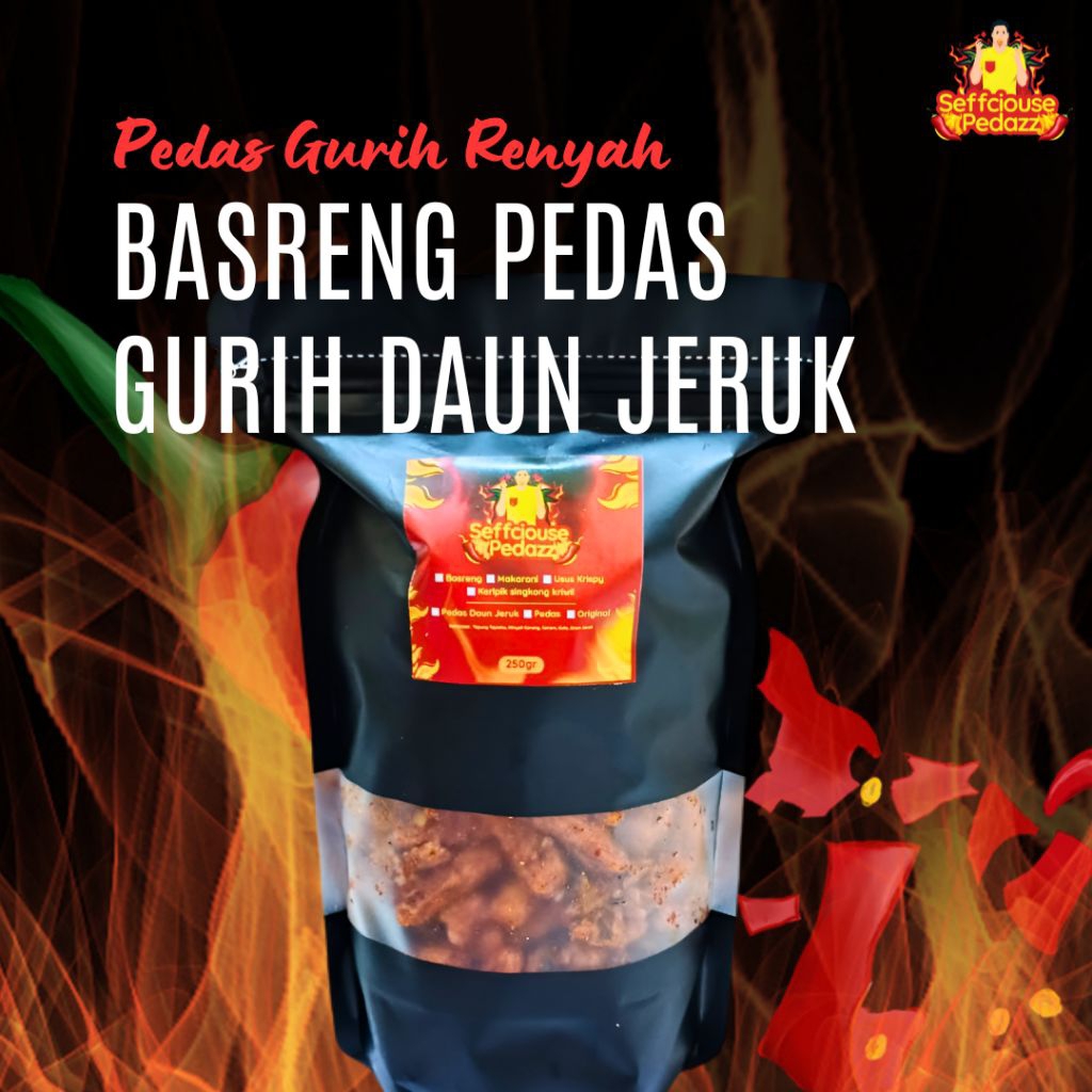 

Seffciouse Pedazz - Basreng Pedas Rempah Daun Jeruk 250 Gram