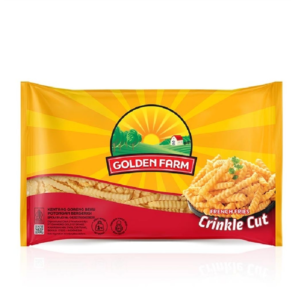 

Golden farm french fries crincle cut