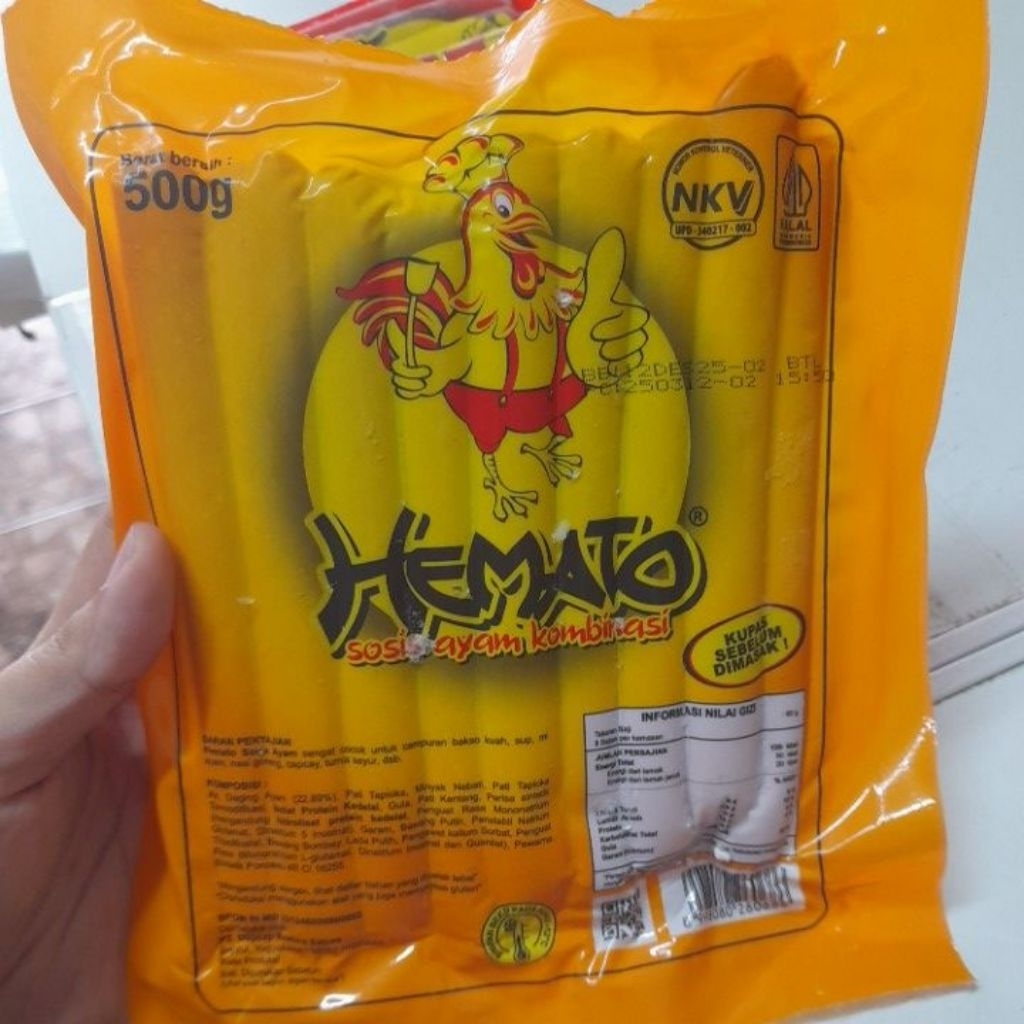 

Hemato Sosis Ayam isi 15 pcs 500 Gram