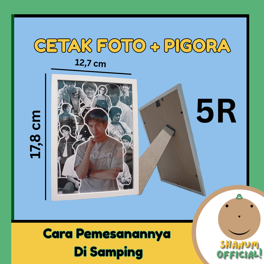 Cetak Foto 5 R + Pigora / Cetak Foto Keluarga / Cetak Foto Custom / Cetak Foto Couple