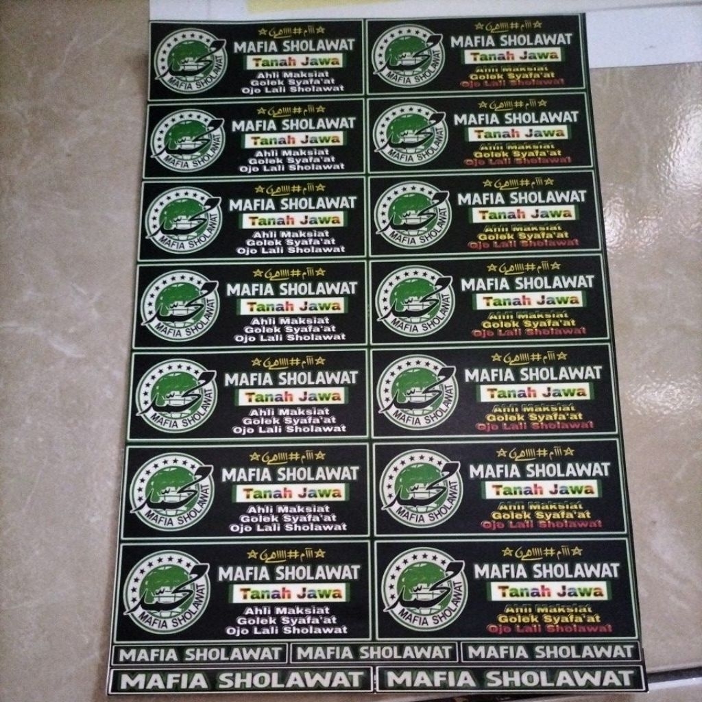 

Stiker Pack Mafia Sholawat Pati Utara 1 Lembar isi 31