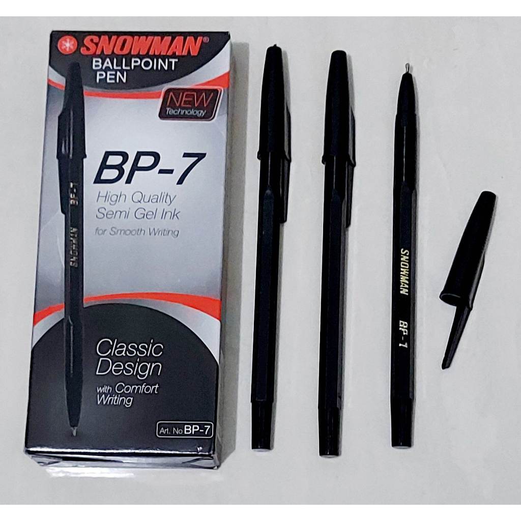 

SNOWMAN PENA BALLPOINT BP-7 HITAM (1 PCS)