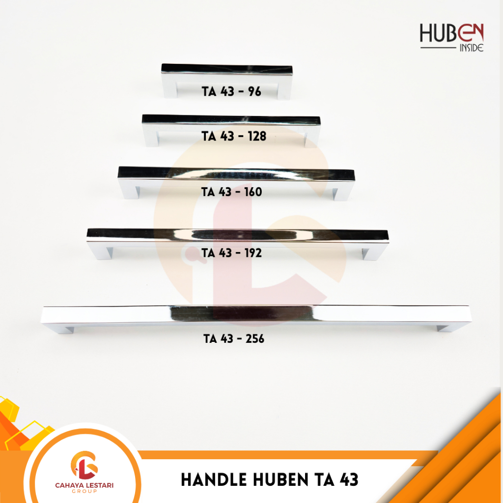 HUBEN TA 43 - 96 CHROME Handle Handel Pintu / Tarikan Laci Minimalis