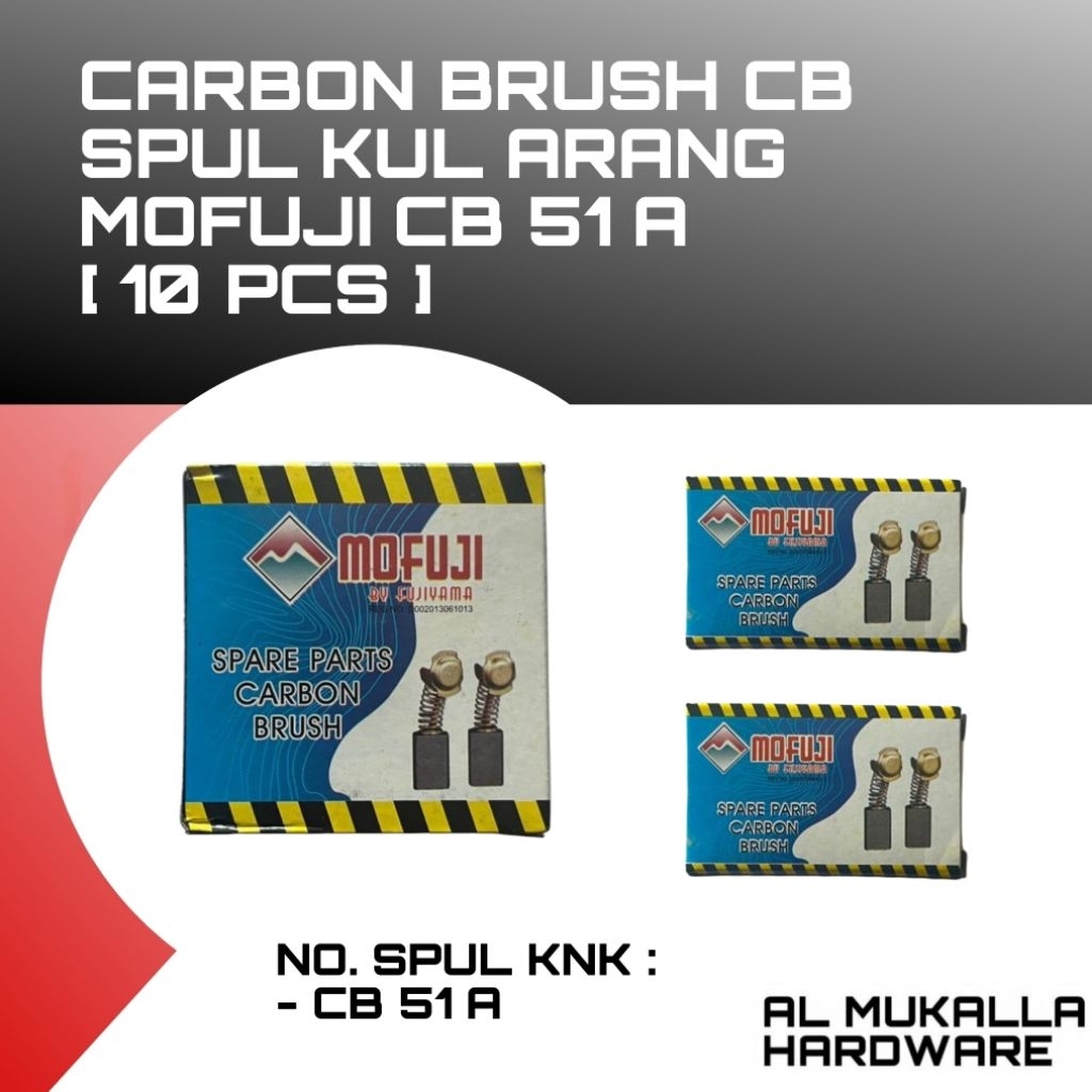 [ 10 Pcs ] Carbon Brush Arang Serut CB 51 A Mofuji | Kul spul Arang Mofuji - 10 Pcs