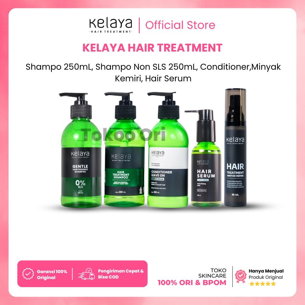 Kelaya Hair Treatment Shampoo Original Conditioner Serum Minyak Kemiri Official Store