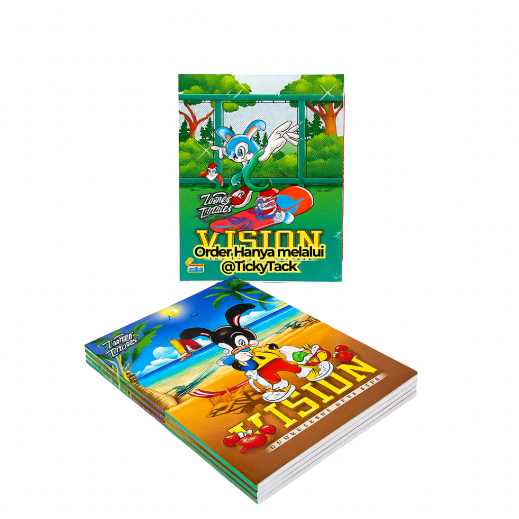 

025 Buku Tulis Vision 38 Lembar 70 GSM – 1 Pack Isi 10 Buku Bermotif, Harga Terjangkau & Kualitas Premium!