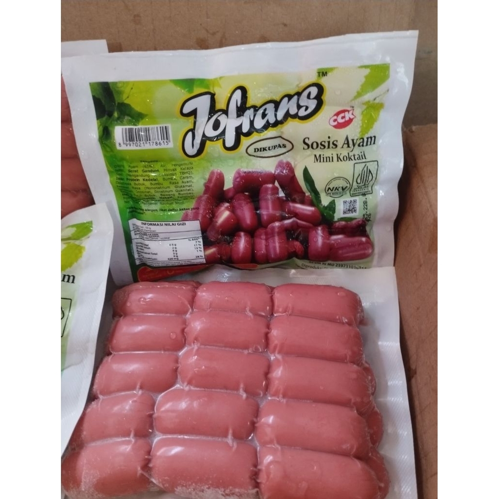 

NUGET JOFRANS 225GRAM|SOSIS AYAM JOFRANS 300GRAM|NURI FRUITS