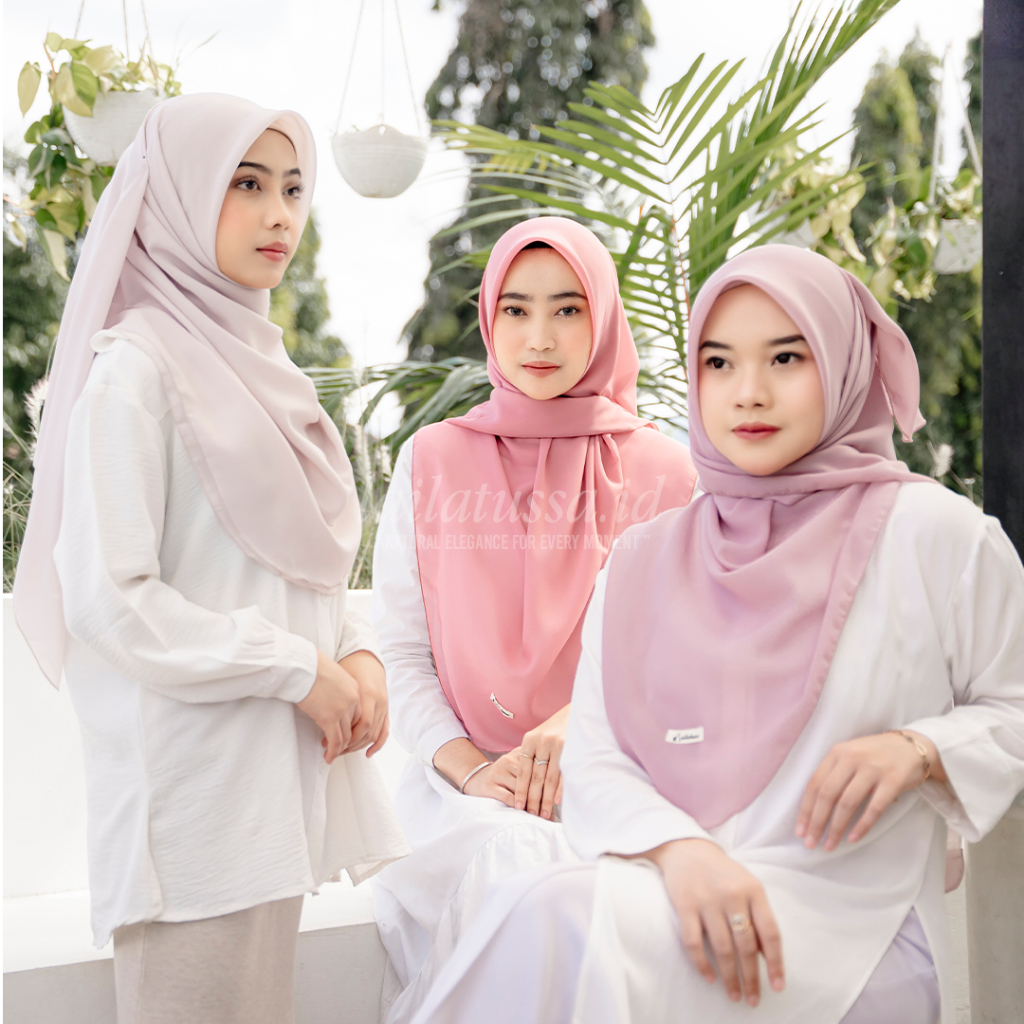 Lailatussa - Malay Scarf Syar'i hijab Polycotton Premium/ hijab oval syar'i