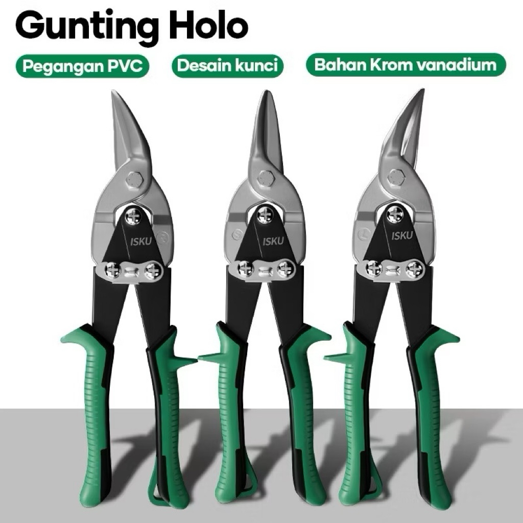 DM - ISKU Gunting Baja Ringan Serbaguna 10Inch Panjang 255mm Gunting Holo Gunting Baja Ringan Tajam 