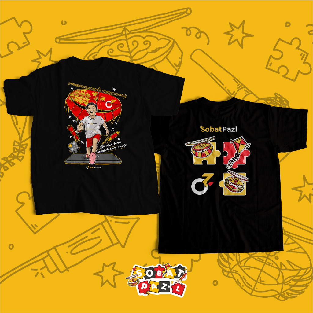 Kaos Zulfa Lanang Layangan - Kaos Zulfa Lanang -Kaos Anak dan Dewasa - Bahan Katun Crew Neck - MIX 1