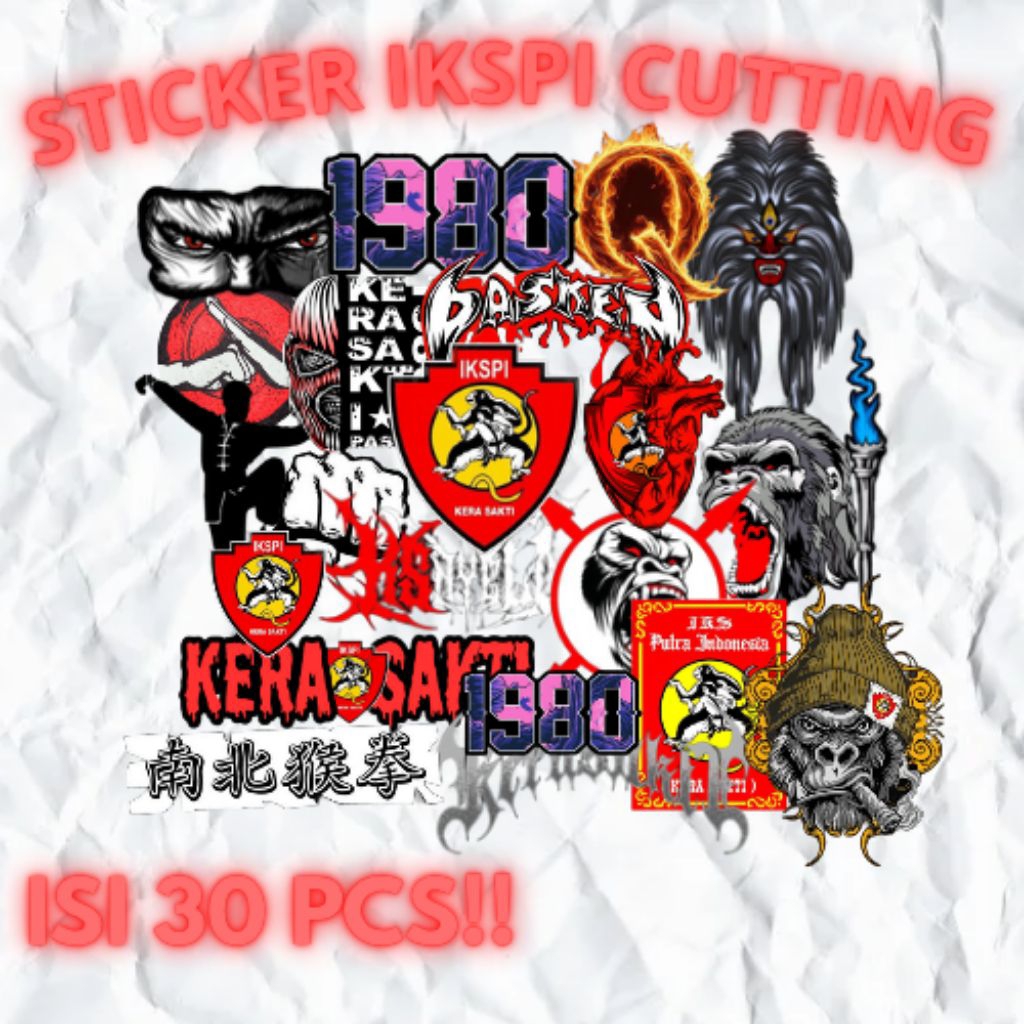 

TERLARIS!! + STICKER IKSPI KERA SAKTI ISI 30PCS , FREE CUSTOM, FREE DESAIN