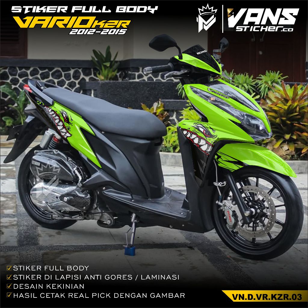 (COD) Sticker Decal Full Body Motor Honda Vario KZR 125 2012 2013 2014 2015 Stiker Skotlet Variasi M