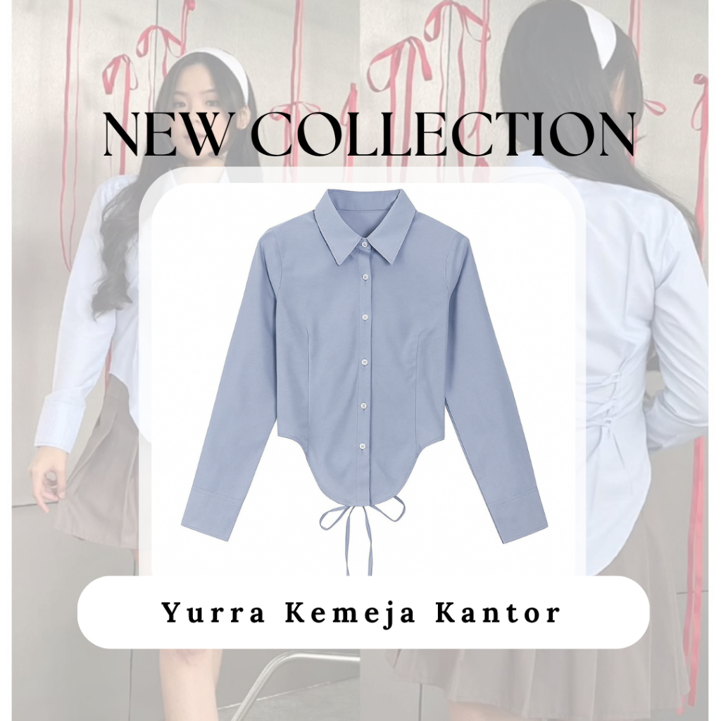 Kemeja Wanita Office Look Katun Twill Lengan Panjang Stylish & Formal | Kemeja Polos Katun Twill