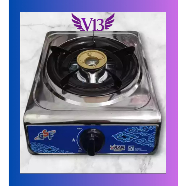 V13SHOP Kompor Gas 1 Tungku Stainless Steel GSF G-3615 / UTU / PROGAS