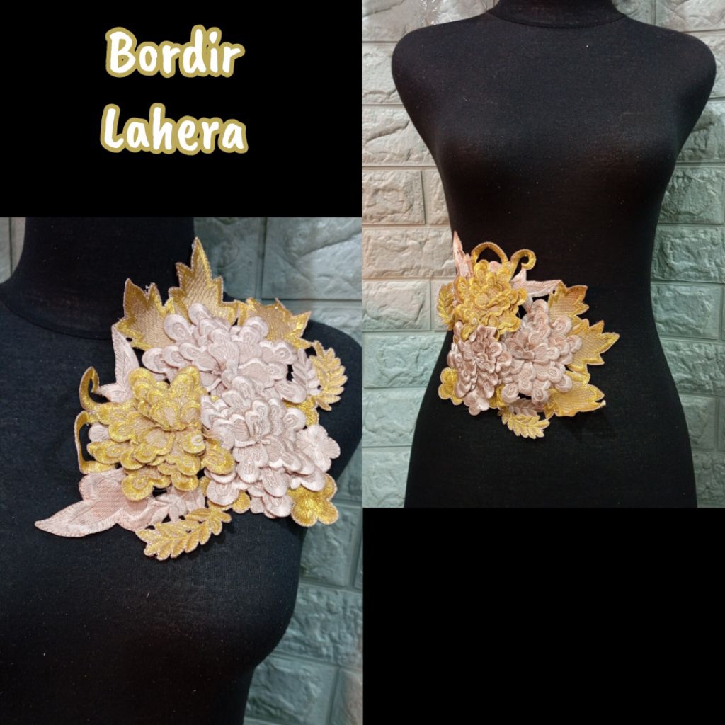 Bordir bunga | bunga tempel | bordir tempel | bordir lahera