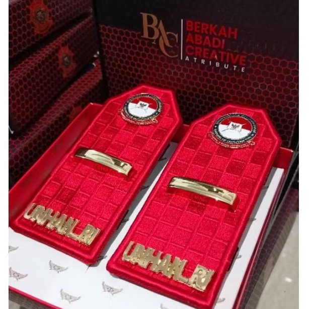 pangkat pdu unhan balok 1 logam bordir merah mewah