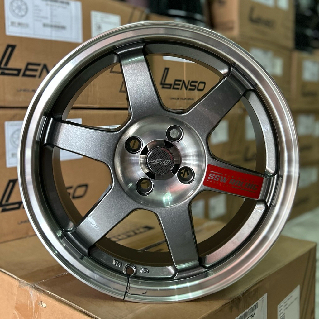 Velg SSW 202 Ring 16 Lebar 7 Pcd 4x100 Et 38 Warna Greey Machine Face Lip Polish | Velg R16 | Velg M