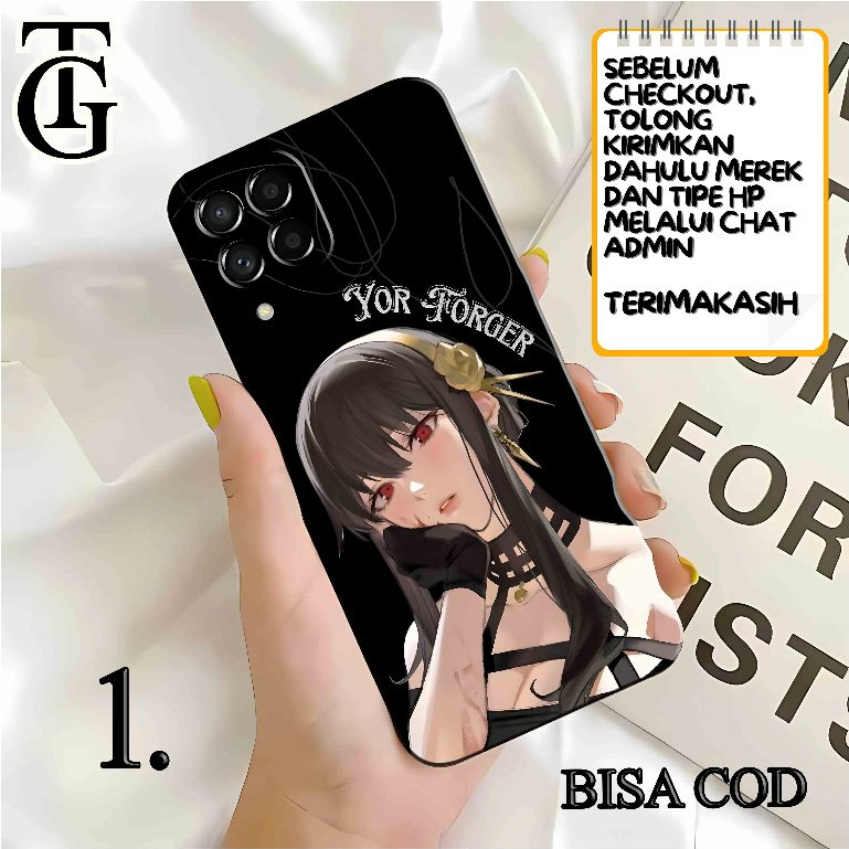 CASING SILIKON PREMIUM MOTIF ANIME YOR FORGER SPY X FAMILY UNTUK FOR SAMSUNG A24 A34 A01 A02 A03 M02