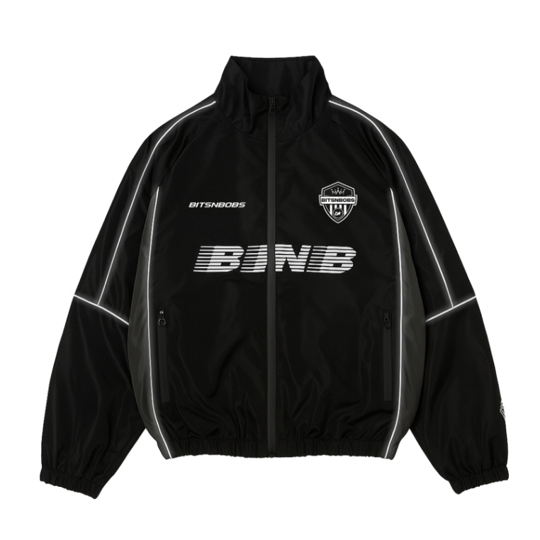 Bitsnbobs Tracksuit Reflective Avert Black Tracksuit Jacket