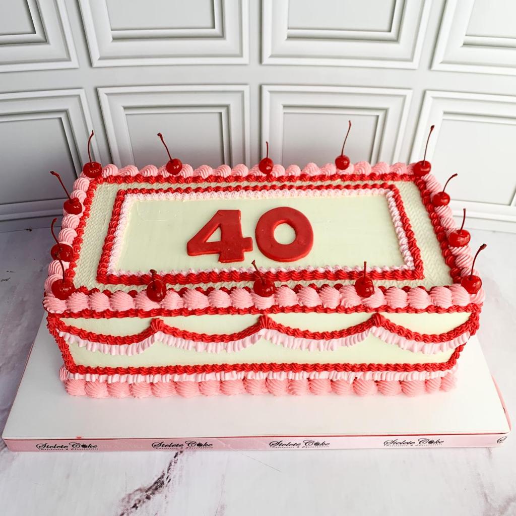 

Kue ulang Tahun/Birthday Cake/Kue Ultah Tema Cherry/Kue Aesthetic/Kue Birthday Jakarta