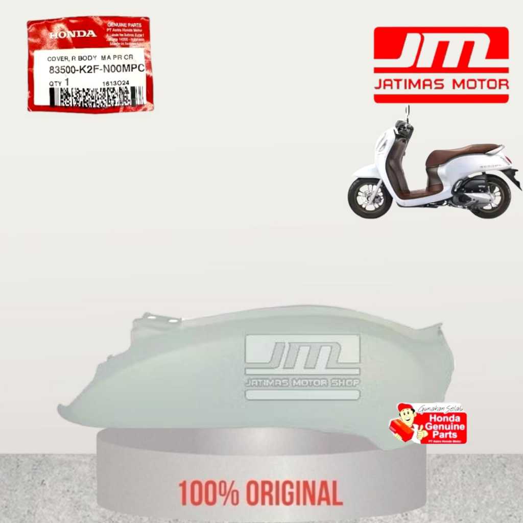 83500-K2F-N00MPC 83600-K2F-N00MPC Cover Body Belakang Scoopy K2F Putih Doff