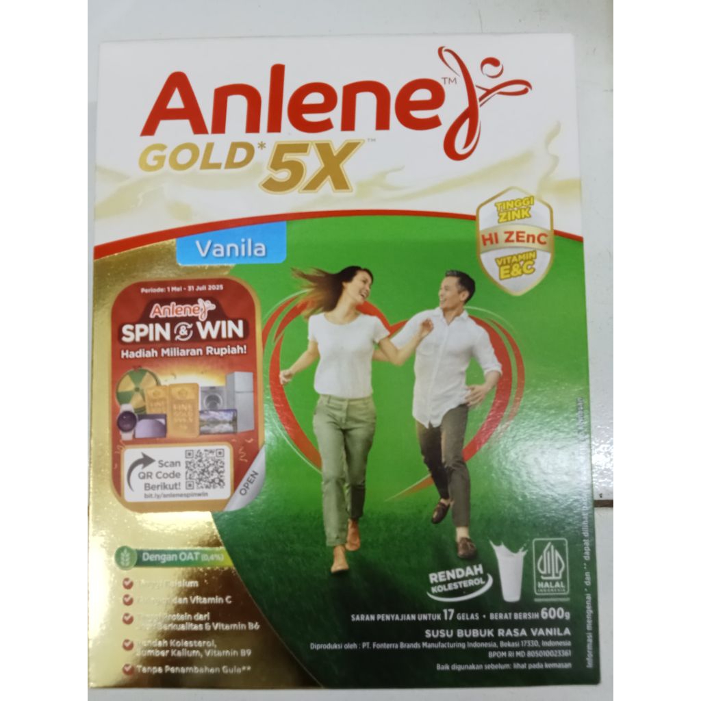 

Anlene gold 5X vanila 600gr
