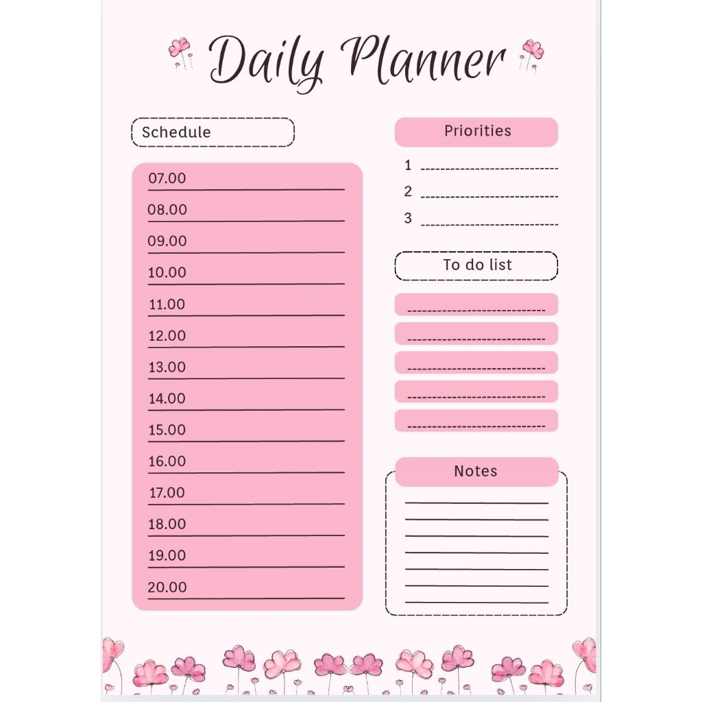 

Planner Harian Cantik - Printable PDF