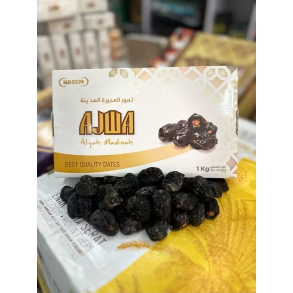 

Kurma Nabi Kurma Ajwa 1kg Madinah , Ajwa Asli Original